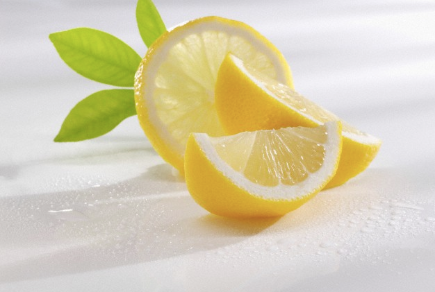 Three lemon wedges