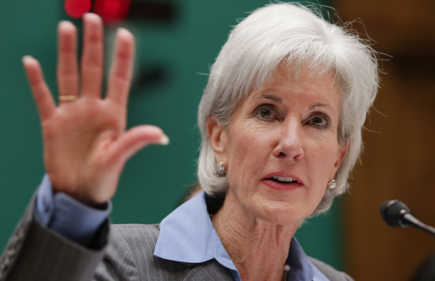 Secretary Kathleen Sebelius addressing HealthCare.gov