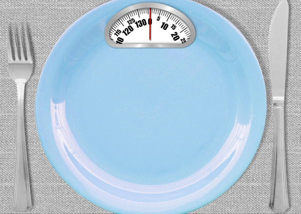 A plate with a scale on it
