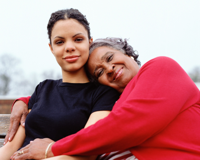 young woman with older woman