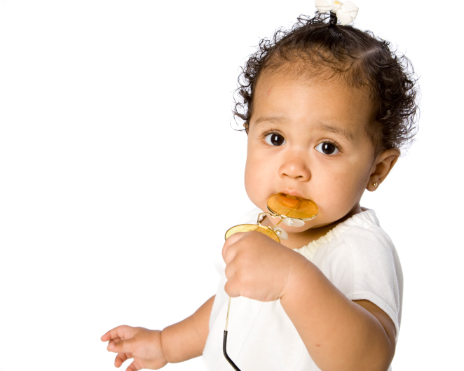 teething baby