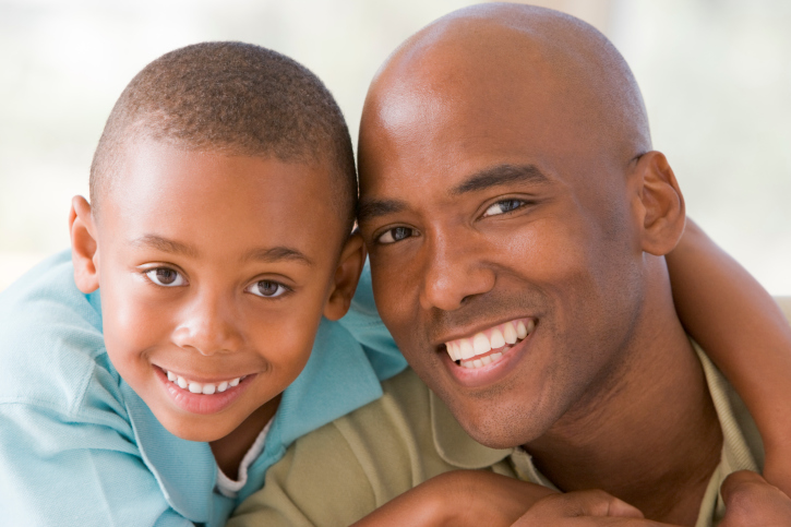 young father and son