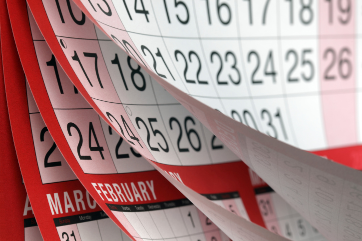 flipped calendar pages