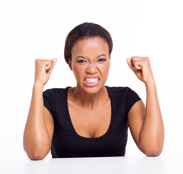 angry african woman
