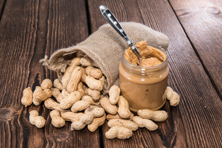 Glass with Peanut Butter