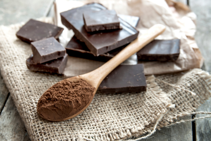 cocoa powder and dark chocolate