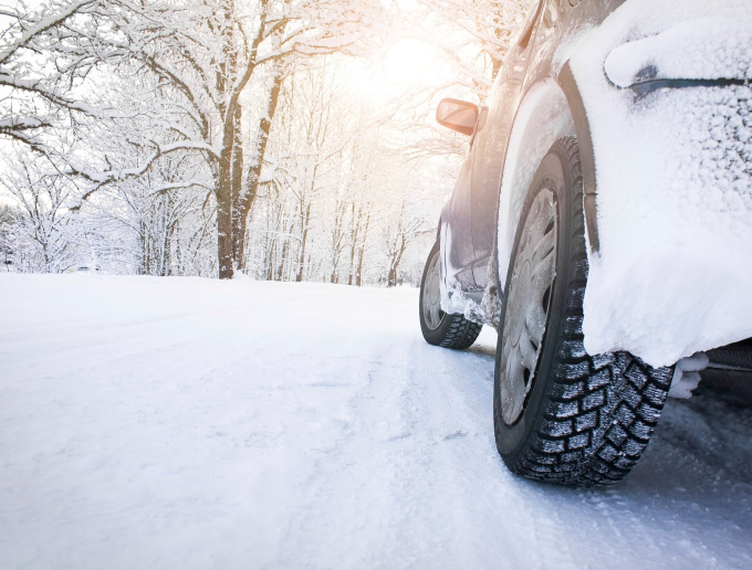 car in snow