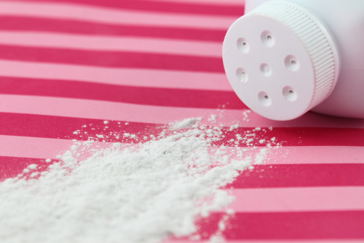 spilled baby powder