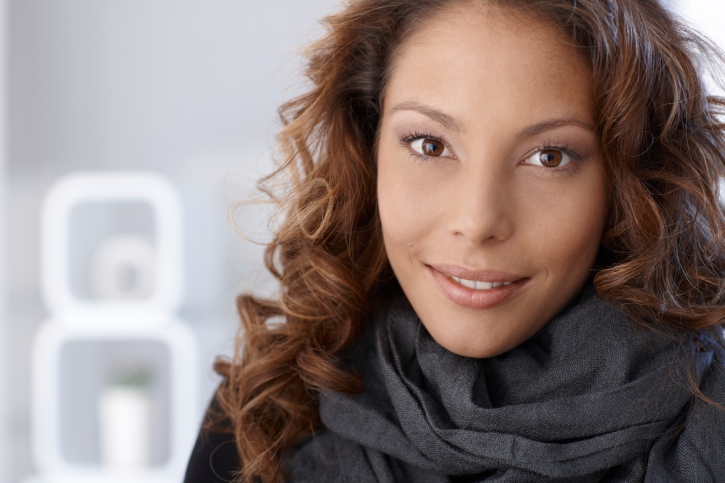 close up of woman