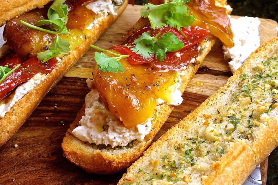 Day 2 Roasted sweet pepper sandwiches