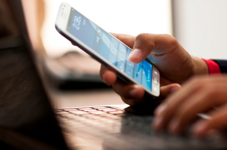 smartphone and laptop