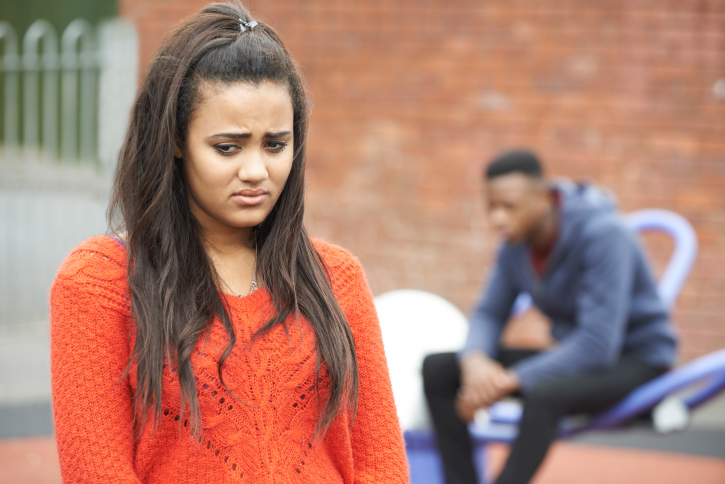 Portrait Of Unhappy young adult couple 