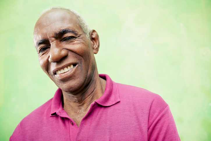 senior man smiling