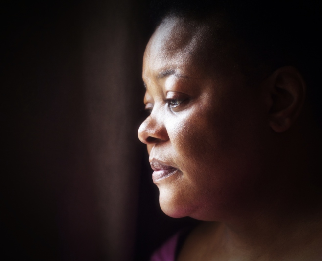 woman looking thoughtful