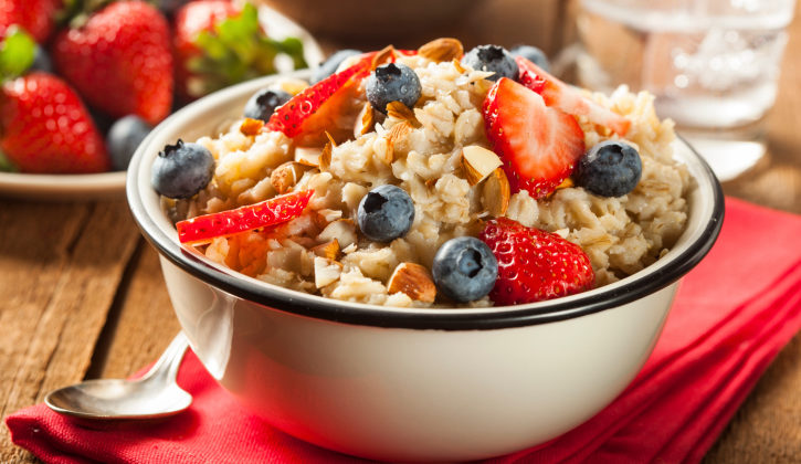 bowl of fruit oatmeal