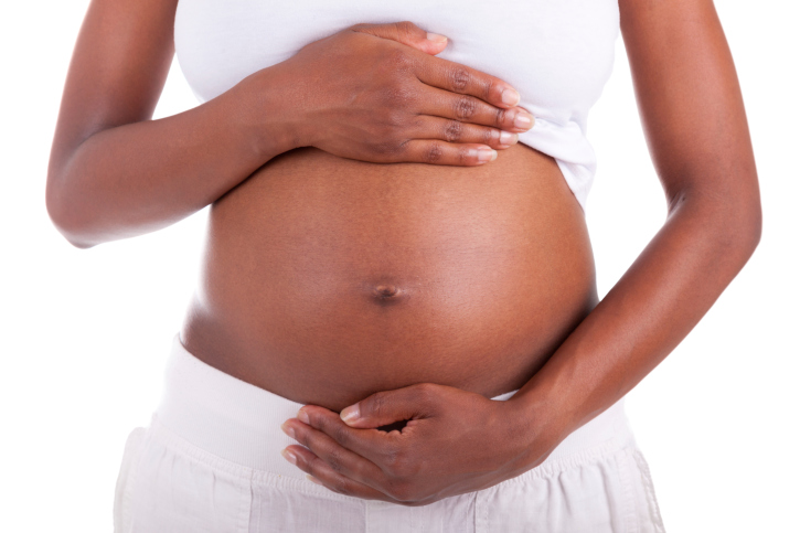African American pregnant woman