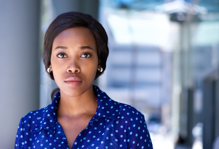 serious black woman
