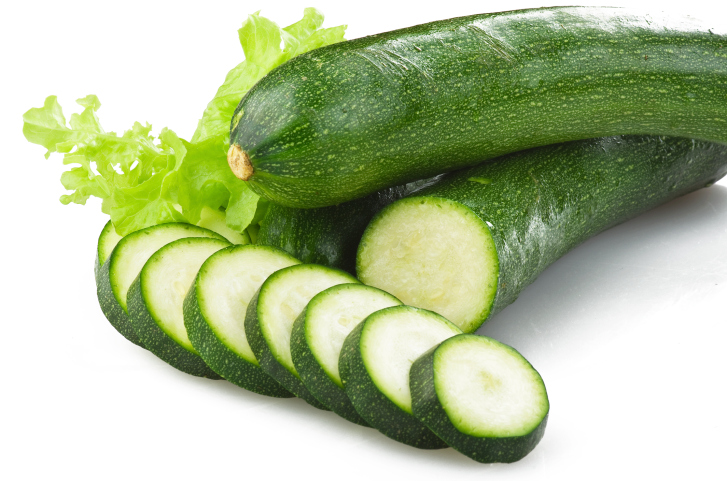 Fresh zucchini sliced