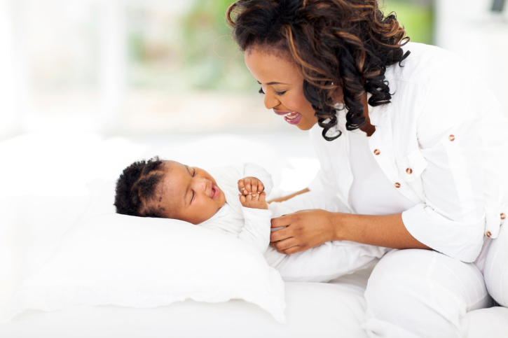 mother with baby daughter