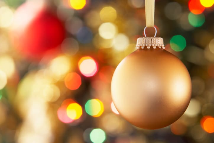 Gold Christmas ornament