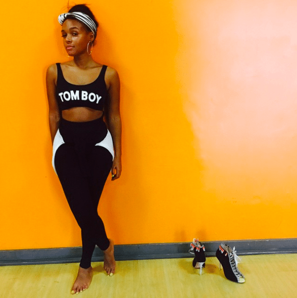 Janelle Monae yoga