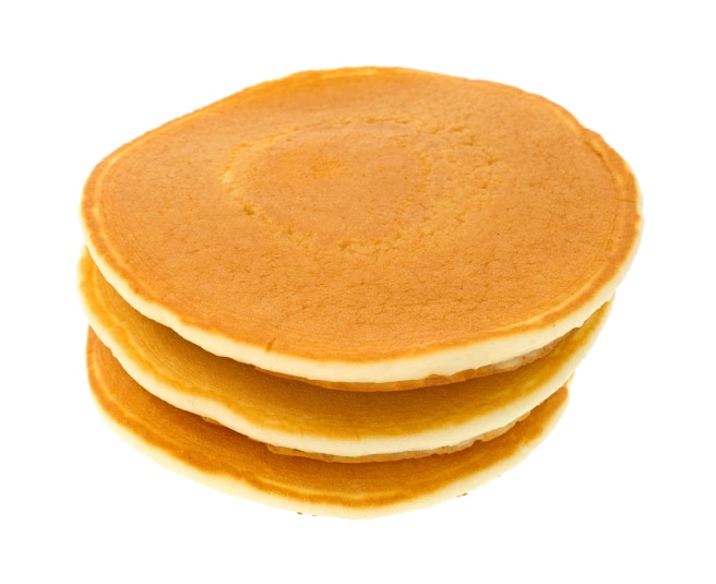 Stack of plain pancakes