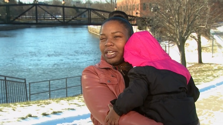 Flint water crisis African American woman and child