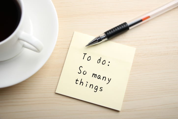 To Do list on post it note