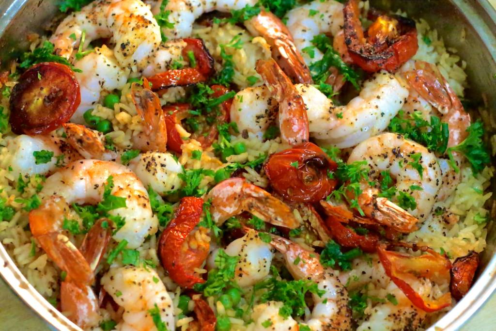 tomato and shrimp