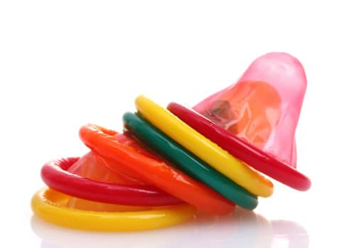 Colorful condoms