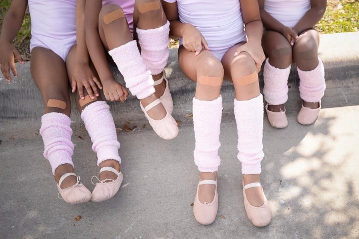Brown girls do ballet with tru colour bandages