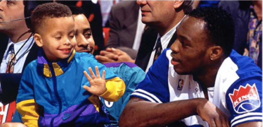 steph curry with dad