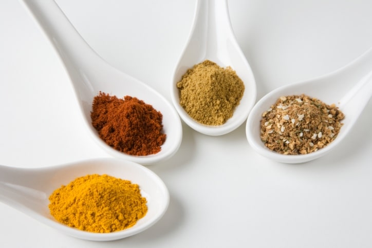 Turmeric, chilli, cumin and chinese 5 spice