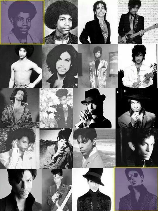 prince through the years collage