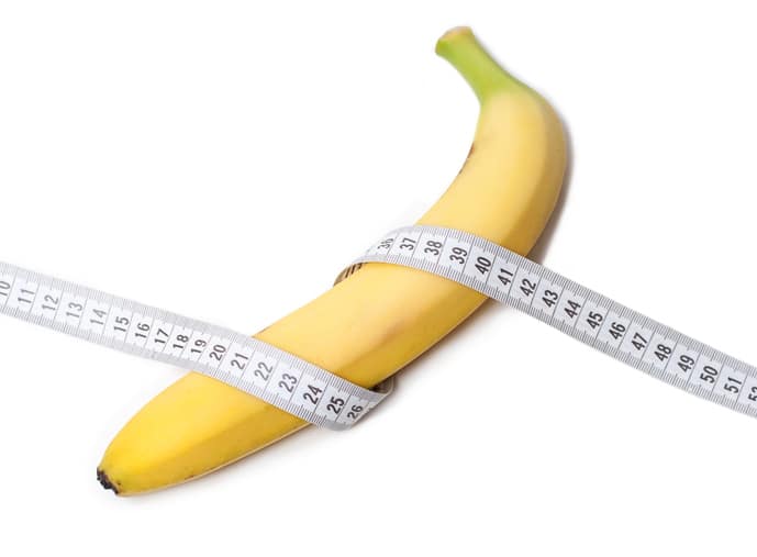banana with measuring tape