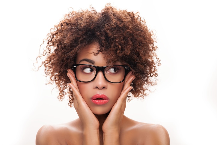 African American woman natural hair
