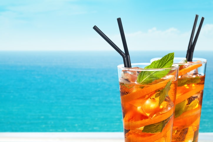 Glasses of orange lemonade