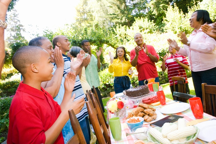 African American family picnic