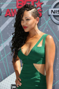 Meagan Good green dress