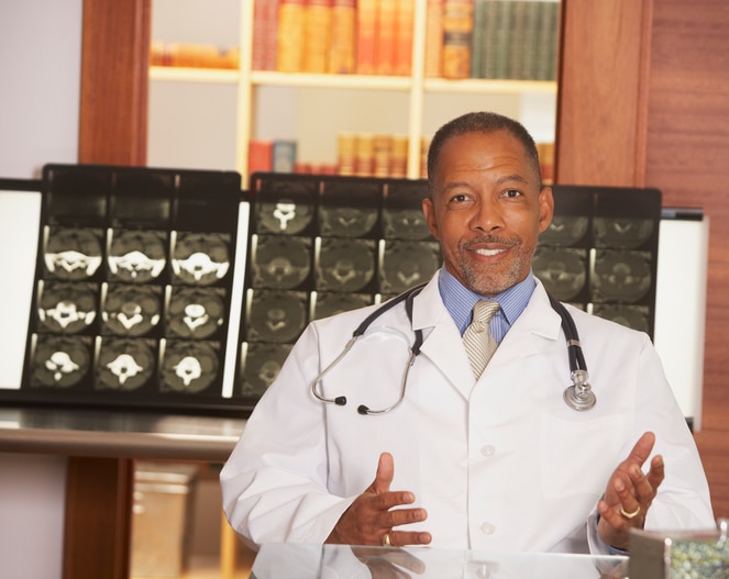 African American doctor man
