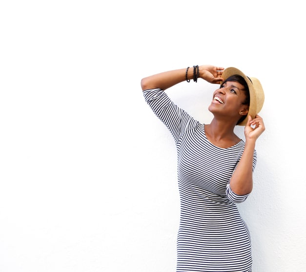 African American woman smiling