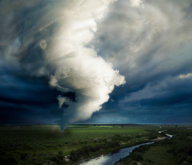 Tornado about to make damage