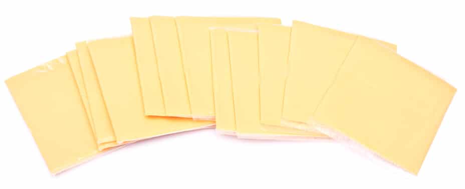 cheese slices isolated on white background