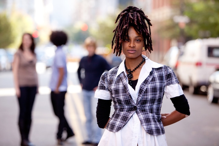 African American woman with locs