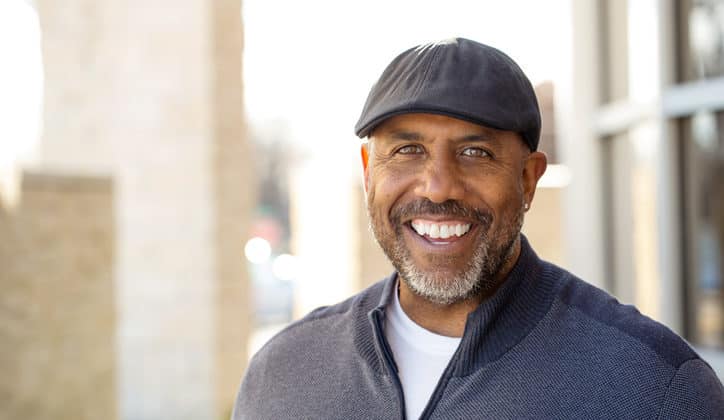 African American man smiling