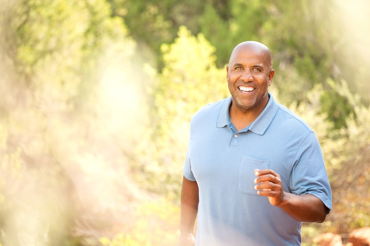 older man walking