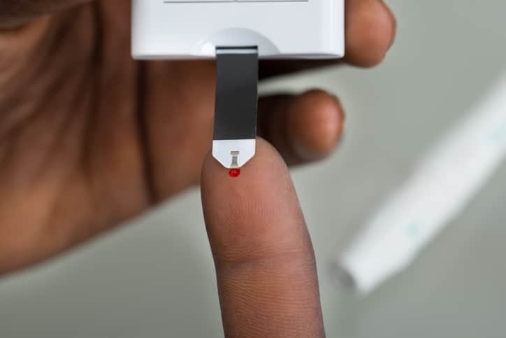 African American testing blood sugar