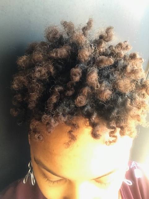 African American woman twist out big chop short