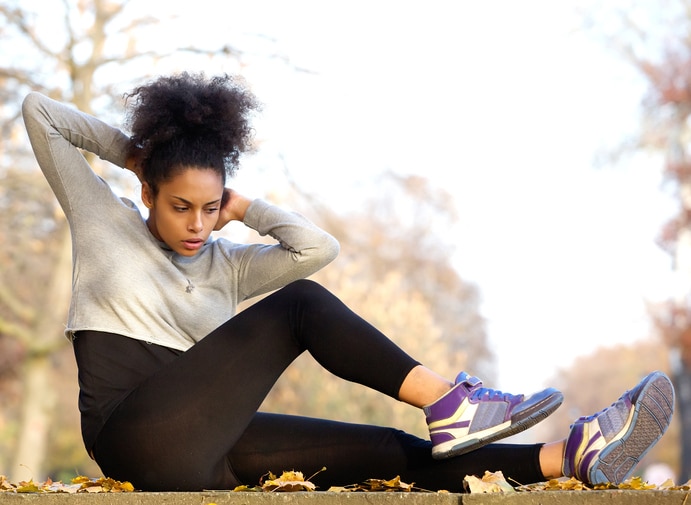 Stomach Exercise for Women: Sit-up to standing