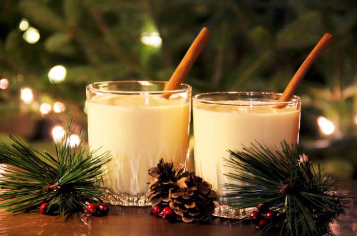 Holiday Christmas egg nog